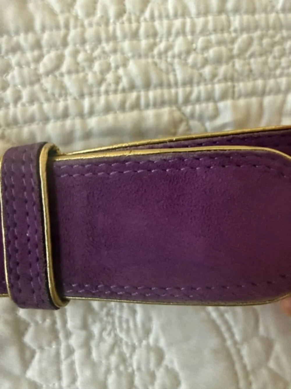 vintage escada velvet purple belt